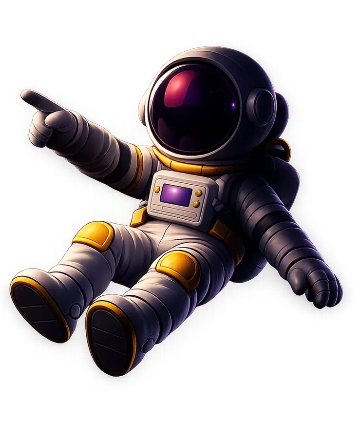 Astronaut pointing